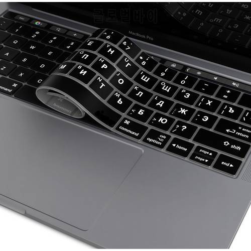 Silicone Skin Keyboard Cover Russian Us Version For Macbook Pro 13 15 Inch Touch Bar Model Number A1706 A1989 A1707 A1990