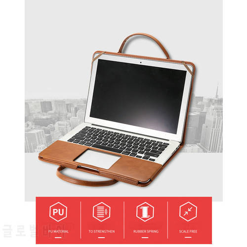 Laptop bag,Business handbag,waterproof wear resistant PU laptop bag travel office briefcase,computer stand breathable heat proof