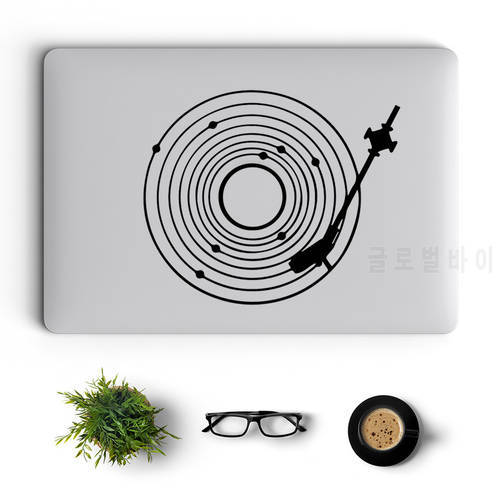 Solar System Record Player Vinyl Laptop Decal for Macbook Sticker Pro 14 16 Retina 12 15 Air 11 13 Inch Mac Notebook Cover Skin