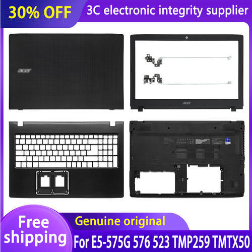Laptop Cover For Acer Aspire E5-575G 576 523 TMP259 TMTX50 N16Q2 LCD Back Cover/Palmrest/Hinges/Bottom Case Laptop Accessories