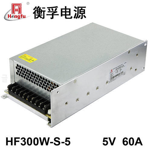 Hengfu HF300W-S-5 Adapter Charger AC 220V Transfer DC5V 60A Singel-Channel Output Switching Power supply