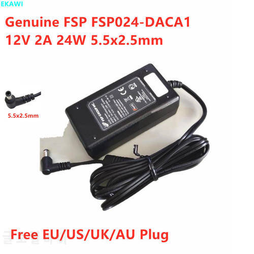 Genuine FSP FSP024-DACA1 12V 2A 24W 5.5x2.5mm FSP024-1ADA22A AC Adapter For LED LCD Monitor Power Supply Charger