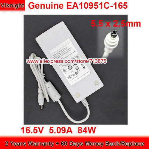 Genuine 16.5V 5.09A AC Adapter 84W Charger for EDAC EA10951C-165 with 5.5 x 2.5mm Plug Power Supply