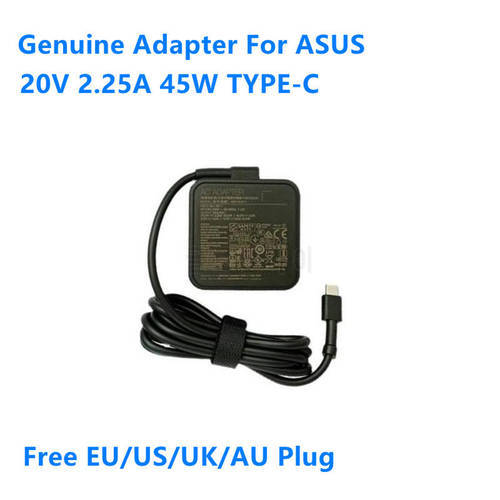 Genuine 20V 2.25A 45W Type-C ADP-45XE D Power Supply AC Adapter For ASUS ROG USB Laptop Charger
