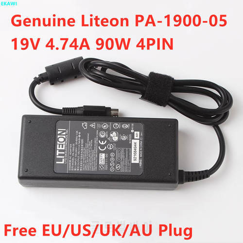 Genuine 19V 4.74A 90W 4PIN Liteon PA-1900-05 AC Adapter For AcBel AD7044 AD7043 AP13D05 API1AD43 API2AD62 Laptop Power Charger