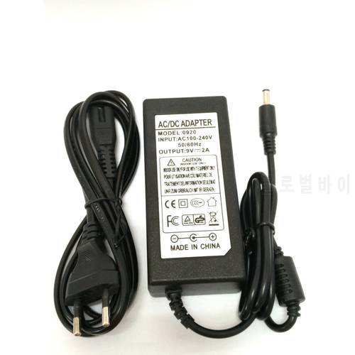 9V 2A Replacement AC DC Adapter Charger Power Supply With AC Cable