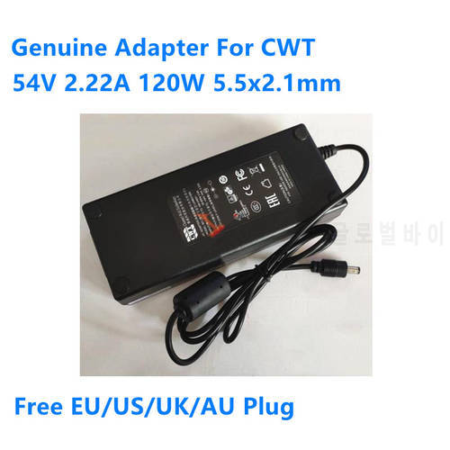 Genuine 54V 2.22A 120W 2ABU120S Power Supply AC Adapter For CWT DVR POE Charger