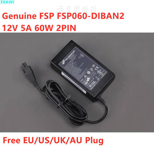 Genuine FSP FSP060-DIBAN2 12V 5A 60W 2PIN AC Adapter For Laptop Power Supply Charger