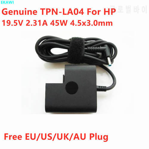Genuine TPN-LA04 19.5V 2.31A 45W TPN-CA04 AC Adapter For HP 854116-850 853490-001 ENVY 13 15-AS105TU Laptop Power Supply Charger