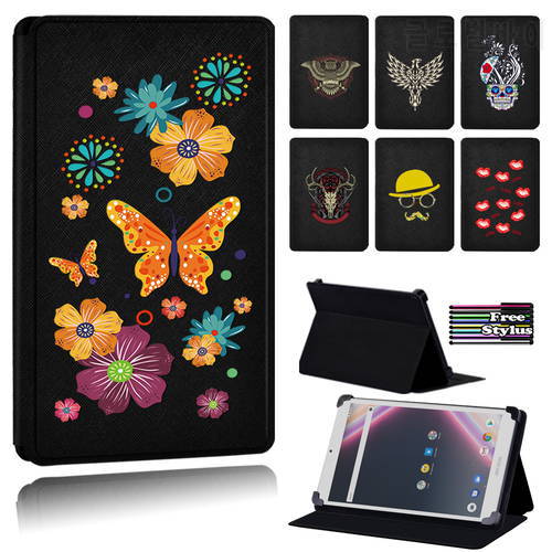 Multicolor Pattern Print Leather Tablet Case for Archos Core 80/Archos Core 101 3G V2/Archos Core 101 3G/ Core 101 3G Ultra