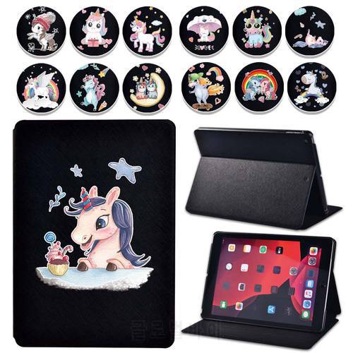 Case for Apple Ipad 2020 8th Generation with Unicorn Pattern Anti-fall Funda Pu Leather Tablet Case for Ipad 8th 10.2inch
