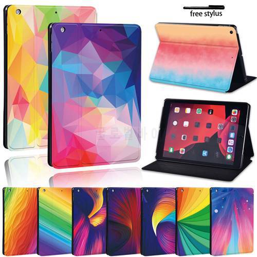 Case for Apple Ipad 8 2020 8th Generation 10.2 Inch Pu Leather Resistant Tablet Foldable Hard Protective Case