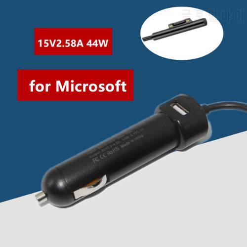 44W 15V 2.58A Car Power Adapter Laptop Charger For Microsoft Surface Pro 5 Pro 6 Pro 4 Surface Book