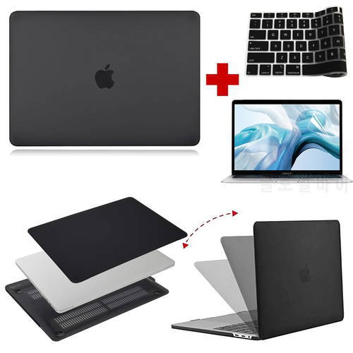 For Apple Macbook Air 11 13/MacBook Pro 13/16/15 Inch Laptop Case Hard Shell Protective Case+Screen Protector+Keyboard Cover
