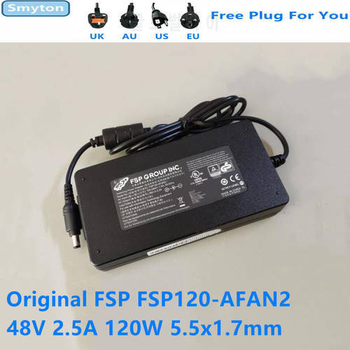 Original FSP AC Adapter Charger FSP120-AFAN2 48V 2.5A 120W For Hikvision Video Recorder POE Power Supply Adapter