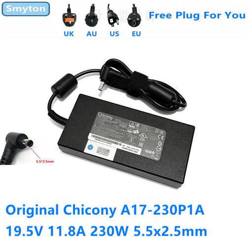 Original Chicony A17-230P1A 19.5V 11.8A 230W A230A032P AC Adapter For MSI GS65 Stealth 9SG GS75 P65 Laptop Power Supply Charger