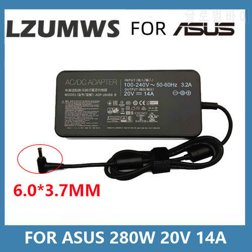 20V 14A 280W 6.0*3.7MM Charger ADP-280BB B Laptop Adapter For ASUS PG35V ROG GX551QS GX551QR GX703HS GX703HR GX703HM G732LWS