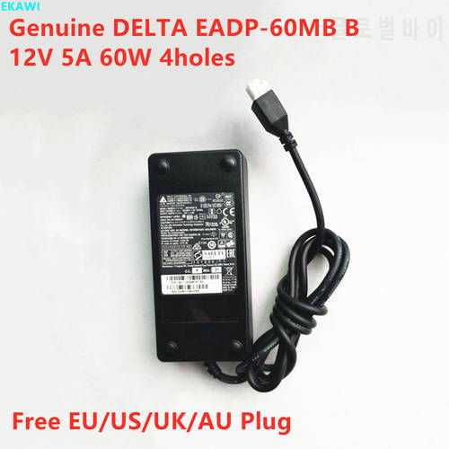 Genuine DELTA EADP-60MB B 341-0501-01 12V 5A 60W 4holes AC Adapter For CISCO 891F 892F ROUTER Power Supply Charger