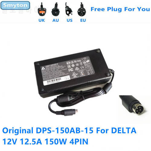 Original AC Adapter Charger For DELTA 12V 12.5A 150W 4PIN DPS-150AB-15 Power Supply