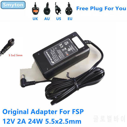Original AC Adapter Charger For FSP 12V 2A 24W FSP024-DACA1 FSP024-1ADA22A 12V 1A LCD Monitor Power Supply