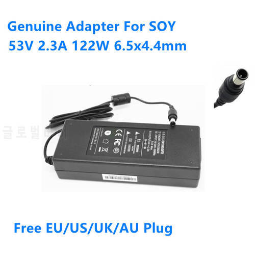 Genuine 53V 2.3A 122W 6.5x4.4mm SOY-5300230 AC Adapter For DAHUA POE SOY Switching Power Supply Charger