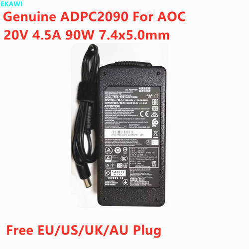 Genuine ADPC2090 20V 4.5A 90W AC Adapter for AOC C3583FQ AG322QCX VS16485 XG-2703 XG3420C Laptop Power Supply Charger