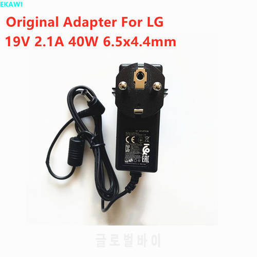 Genuine EU Plug 19V 2.1A 40W LCAP16B-K 19040GPCU AC Adapter For LG 27EA33 E1948SX E1951S E2051S LCD Monitor Power Supply Charger