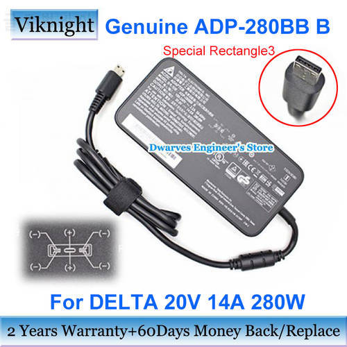 Genuine ADP-280BB B DELTA AC Adapter Power Supply 20V 14A 280W Thin Laptop Charger Special Rectangle3