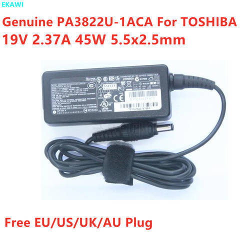 Genuine PA3822U-1ACA 19V 2.37A 45W PA5044U-1ACA AC Adapter For TOSHIBA AD9049 PA3822U PA3467E-1ACA Laptop Power Supply Charger