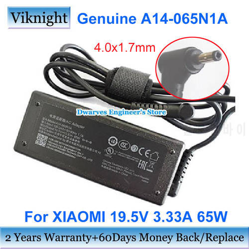 Genuine A14-065N1A 19.5V 3.33A AC Adapter TM1802-AD PA-1650-70XM Power Supply For XIAOMI REDMIBOOK 14 NOTEBOOK RUBY 15.6 Charger