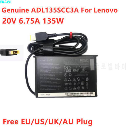 Genuine ADL135SCC3A 20V 6.75A 135W ADL135SDC3A AC Adapter For Lenovo ThinkPad X1 P1 S5 SA10E75866 Laptop Power Supply Charger