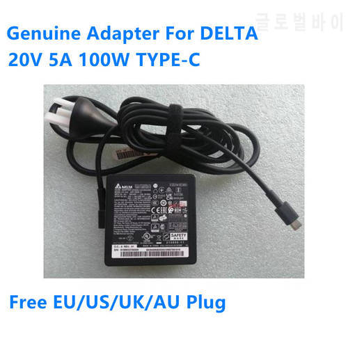 Genuine 20V 5A 100W Type-C DELTA ADP-100SB D Power Supply AC/DC Adapter For MSI 5V 3A 15W 9V 3A 15V 3A 20V 5A Laptop Charger