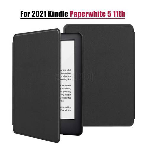 2021 All New Magnetic Smart Case For Amazon Kindle Paperwhite 5 11th Generation 6.8 Inch PU Leather Cover Sleeve Funda