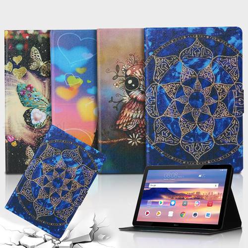 Buttefly Flower Case For Huawei MediaPad T5 10 AGS-L09/L03/W09 Leather Cover Tablets Flip Cover For Huawei Mediapad 10.1 Case