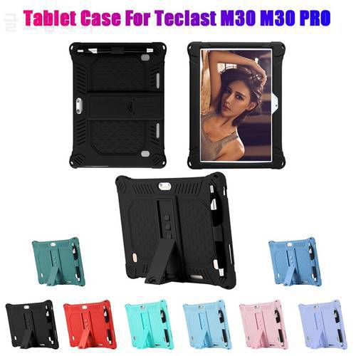 Silicone Case for Teclast M30 M30 PRO 10.1 Inch Tablet Protection Case Adjustable Tablet Stand with Pen