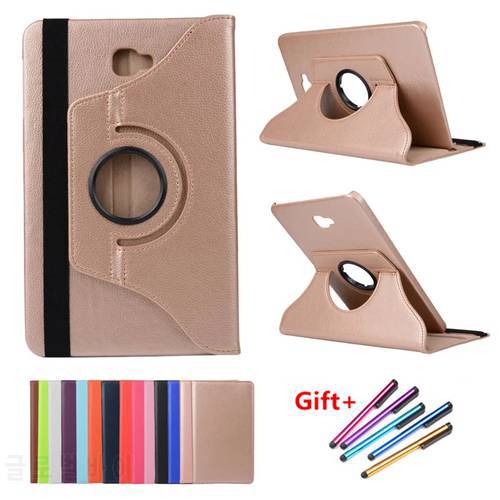 For Samsung Galaxy Tab A A6 10.1 2016 SM-T580 T580N T585 T585C Tablet Case 360 Rotating Flip Leather Stand Protective Cover
