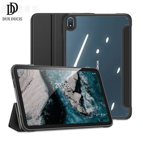 For Nokia T20 Case Trifold Stand PU Leather Smart Sleep Wake Sleeve For Nokia 10.4 Tablet Cover for nokia t20 чехол Dux Ducis