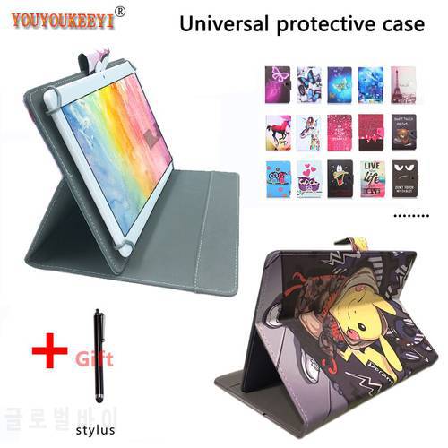 Universal Tablet Case For Teclast P20HD 10.1inch Flip Stand Magnetic Print PU Leather Cover Sleeve Funda For P10S/T30/M30+gift