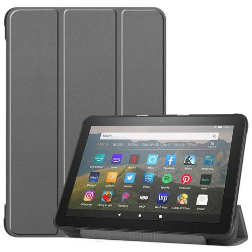 Tablet holder suitable for Amazon Fire HD 8 2020 / HD 8 Plus tablet case, suitable for Amazon Fire 2020 8.0 tri-fold holder case