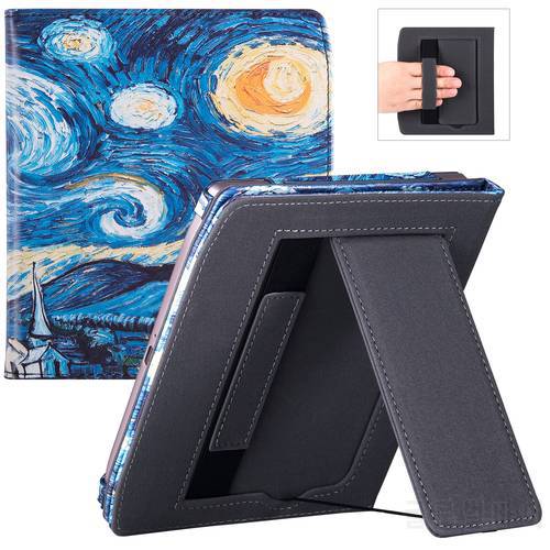 Pocketbook Era Case (2022 Release,Model PB700) - PU Leather Protective Cover with Folding Stand/Hand Strap and Auto Sleep Wake