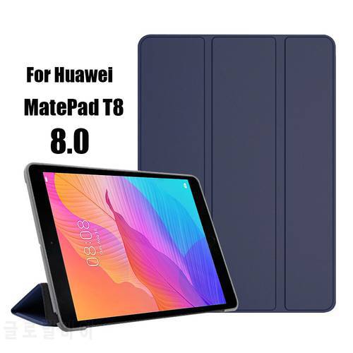 PU Leather Cover For Huawei MatePad MatePad T8 8.0 Case Flip Cover for Funda Huawei MatePad T8 T 8 inch KOB2-L09 Tablet Case