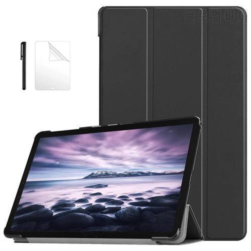 Magnetic PU Leather Case For Samsung Galaxy Tab A A2 10.5 inch 2018 T590 T595 T597 SM-T595 Smart Tablet Stand case +film+pen