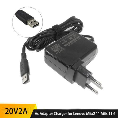 20V 2A Ac Adapter for Lenovo Miix2 11 Miix 11.6 Power Adapter 40W Tablet Charger