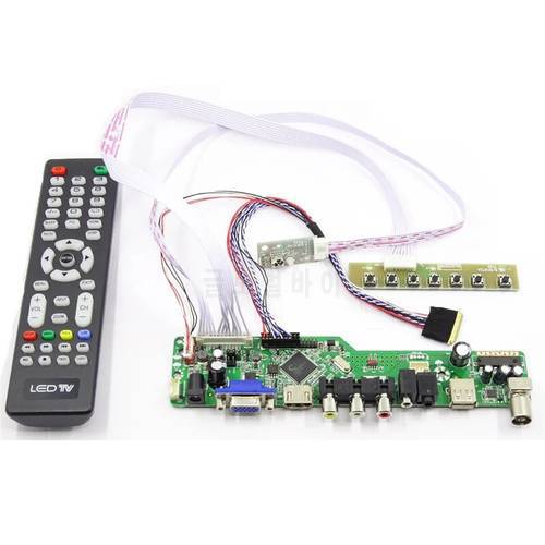 New TV56 Kit for HT140WXB HSD140PHW1 TV+HDMI+VGA+AV+USB LCD LED screen Controller Board Driver