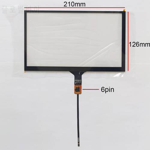New 9inch 6pin GT911 GT615 GT915 GT915L Touch Panel Digitizer Screen For LXH-TPC0013-0021-V5 Car DVD GPS Navigation