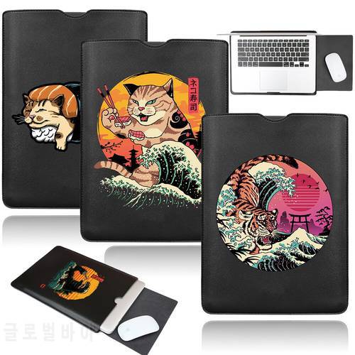 Cartoon Cat Laptop Bag for Macbook Air Pro 13 Case 11 14 15 Inch Notebook Waterproof Bag Sleeve for Huawei Xiaomi Dell Acer HP