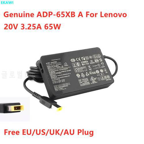 Genuine ADP-65XB A 20V 3.25A 65W PA-1650-37LC AC Adapter For Lenovo THINKPAD E531 E431 T440S G700 YOGA X1 11 13 Laptop Charger
