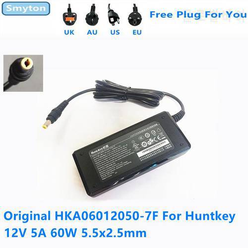 Original AC Adapter Charger For Huntkey 12V 5A 60W 5.5x2.5mm HKA06012050-7F HKA06012050-7C Monitor Laptop Switching Power Supply
