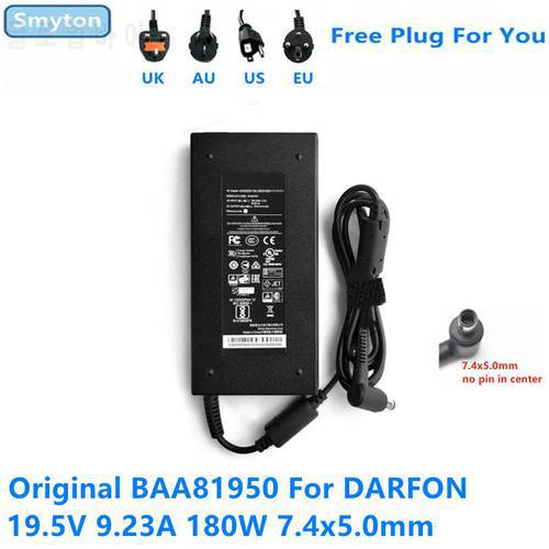 Original AC Adapter Charger For MSI DARFON 19.5V 9.23A 180W BAA81950 GE63 GL73 GP73 GL65 9SE GE75 RAIDER 9SE Laptop Power Supply