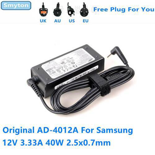 Original AC Adapter Charger For Samsung 12V 3.33A 40W AD-4012A PSCV400112A XE700T1C-A01 XE500T1C-A03 Series Laptop Power Supply